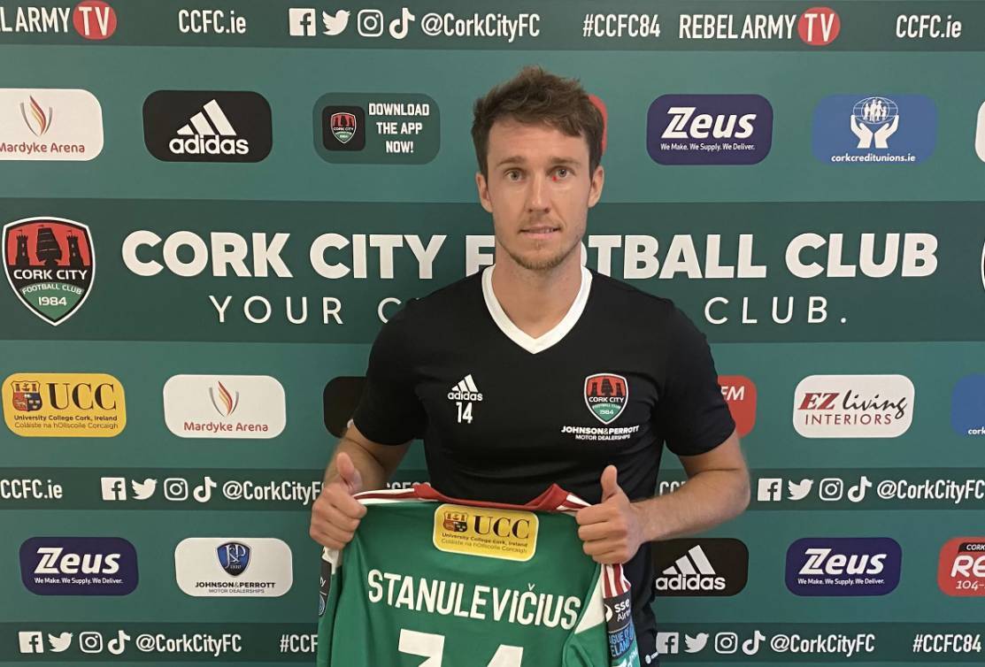 Cork City announce the signing of midfielder Rokas Stanulevičius