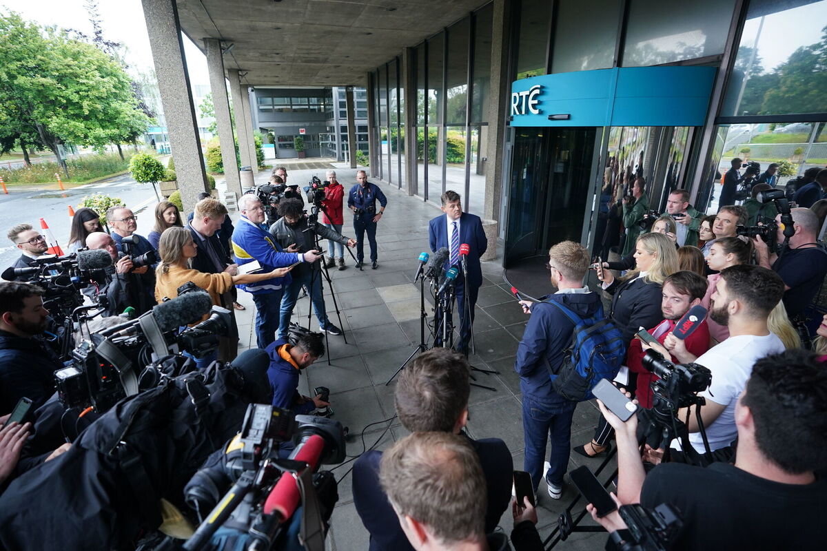 New RTE director general Kevin Bakhurst speaks to the media outside the broadcaster's headquarters in Donnybrook, Dublin. Picture: Niall Carson/PA Wire
