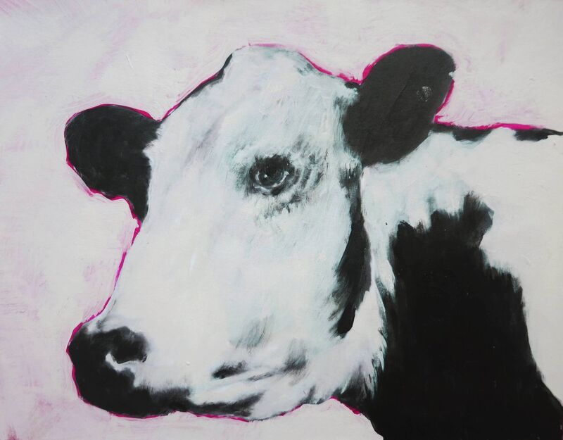 One of the images from Cow Book, by John Ratajkowski. 