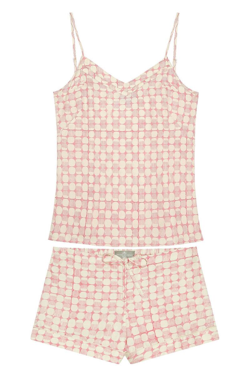 Jaipur pink mulberry silk camisole and shorts set, The Ethical Silk Co, €120