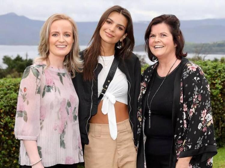 Emily Ratajkowski pictured previously at Cork ARC Cancer Support House in Bantry with Catriona O’Mahony and Claire Spillane.