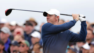 <p>LEADING THE WAY: Rory McIlroy vowed to handle whatever the weather could throw at him after claiming a narrow lead at the halfway stage of the £7million Genesis Scottish Open.</p>