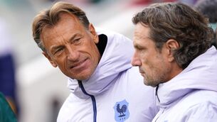 <p>ALLEZ LES BLEUS: France head coach Herve Renard during their recent friendly against Ireland. Photo credit: Brian Lawless/PA Wire.</p>