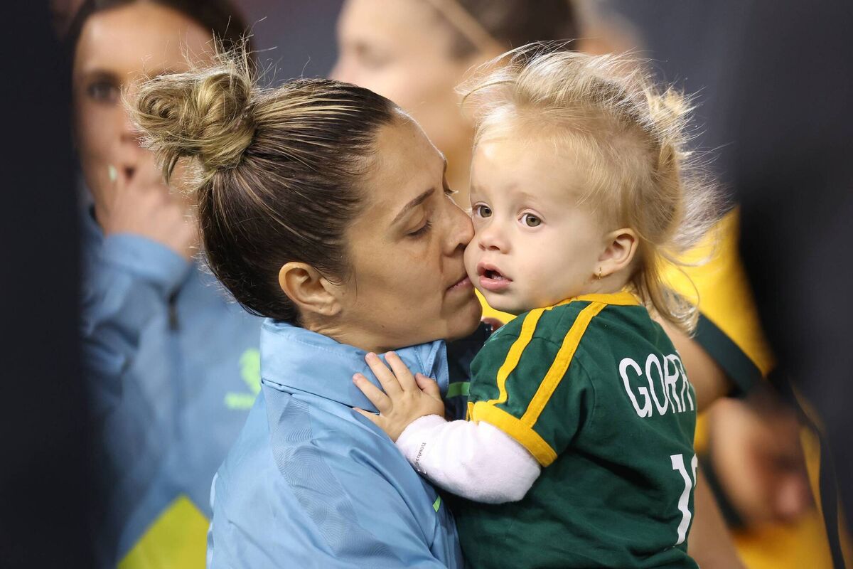 Gorry with her daughter, Harper. Photograph: Scott Gardiner/Getty Images