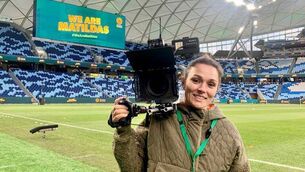 <p>IN FOCUS: Dubliner Shauna Keogh filming for We Are Matildas</p>