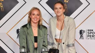 <p>SIDELINED: Injuried Arsenal stars Beth Mead and Vivianne Miedema attend BBC Sports Personality Of The Year in December. (Photo by Anthony Devlin/Getty Images)</p>