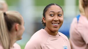 <p>ENJOYING LIFE: Lauren James of England smiles during an England Training Session at St Georges Park on June 27, 2023 in Burton-upon-Trent, England. (Photo by Michael Regan/Getty Images)</p>