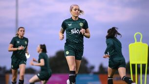 <p>EDGING CLOSER: Denise O'Sullivan during a Republic of Ireland training session. Photo by Stephen McCarthy/Sportsfile</p>