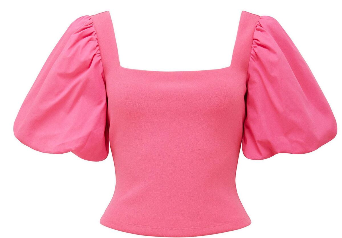 Crepe Balloon Sleeve Top, €65, Forever New at Brown Thomas
