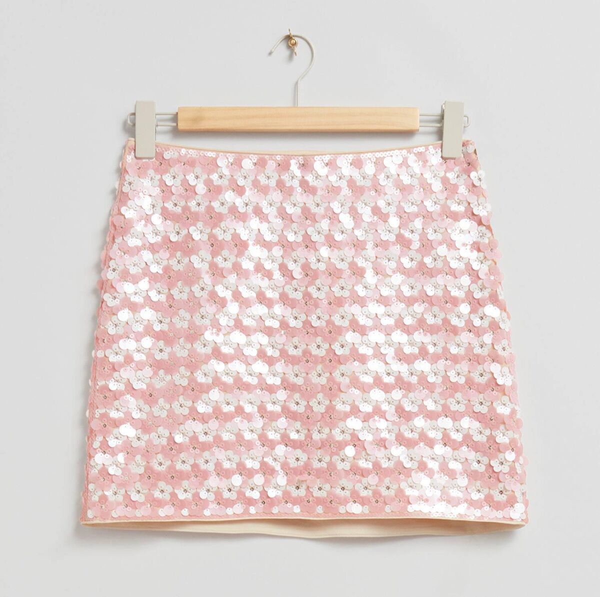 Pink Daisy Sequin Skirt, €129, &amp; Other Stories