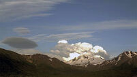 Alaskan volcano’s week-long eruption spews another massive ash cloud