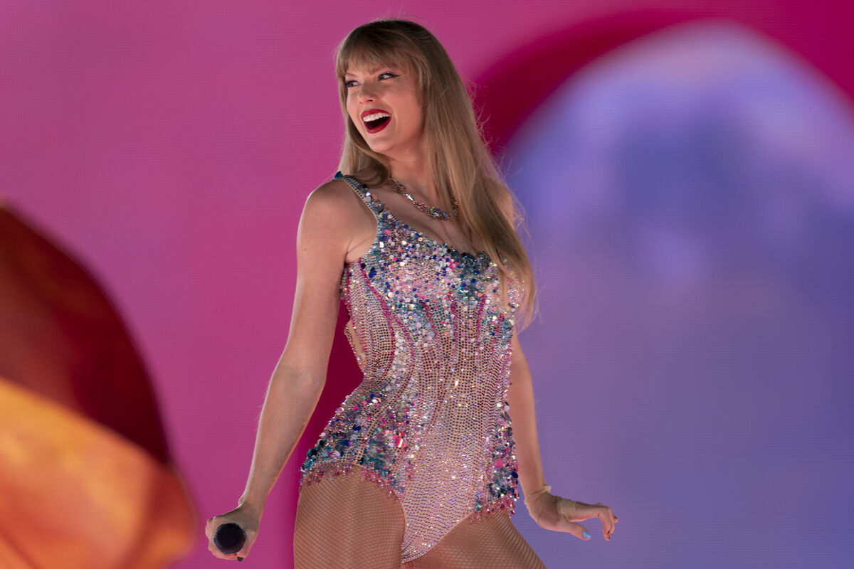 Taylor Swift performs during The Eras Tour in Nashville. Picture: AP Photo/George Walker IV, File