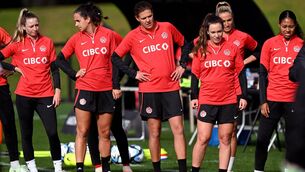 <p>MAPLE LEAF MISSION: Canada's Christine Sinclair and teammates take part in a training session in Melbourne on July 19, 2023, ahead of the Women's World Cup football tournament. Pic: William WEST / AFP</p>