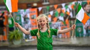 <p>Six-year-old Alba McCauley from Ringsend is all ready to support the Republic of Ireland in their Fifa Women's World Cup debut versus Australia in Sydney on Thursday morning. Picture: David Fitzgerald/Sportsfile</p>