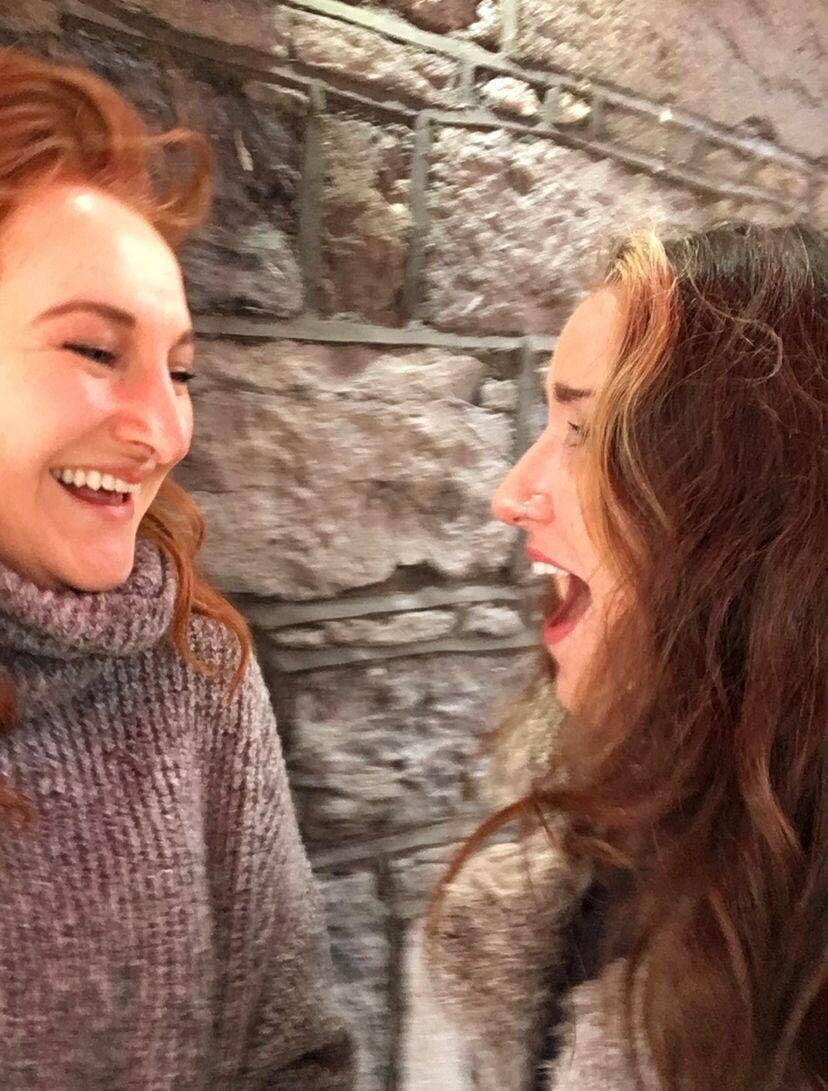 Ciara Elizabeth Smyth and her friend on holidays in Galway