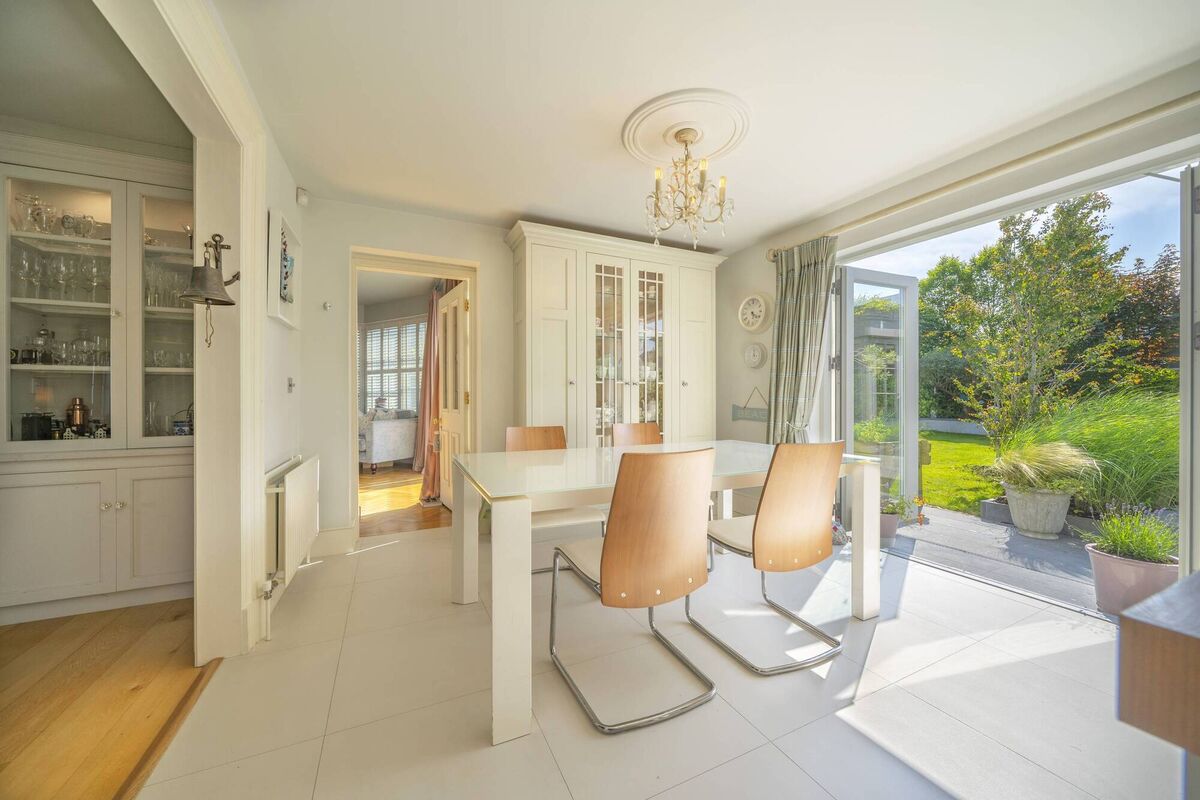 Kitchen opens onto patio