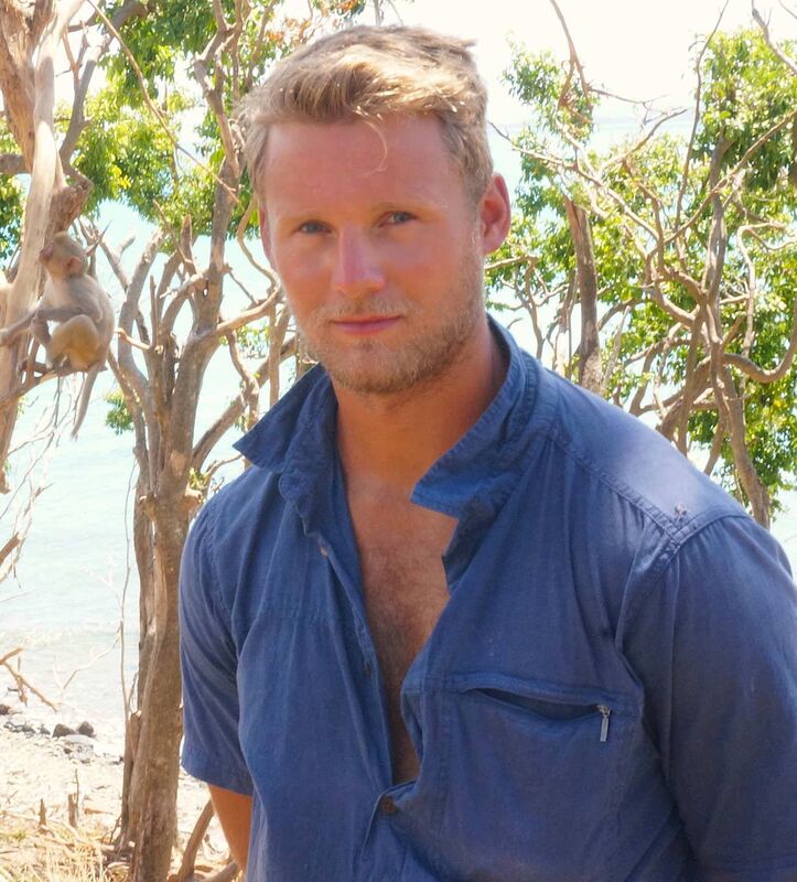 PhD student Jackson Clive is studying rhesus macaques in the wild Picture: Imperial College London 