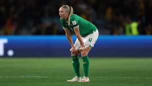 <p>Doing us all proud: Republic of Ireland's Louise Quinn after the final whistle of the Fifa Women's World Cup 2023, Group B match at the Sydney Football Stadium, Australia. Picture: Isabel Infantes/PA</p>