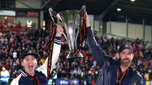 Wrexham co-owners Rob McElhenney and Ryan Reynolds (Martin Rickett/PA)