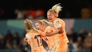 <p>WIN UNDER BELT:  Stefanie Van Der Gragt of Netherlands celebrates after scoring her team's first goal. Pic: Lars Baron/Getty Images</p>