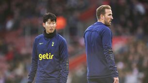 <p>GO ON MY SON: Tottenham attackers Son Heung-min (left) and Harry Kane (Andrew Matthews/PA)</p>