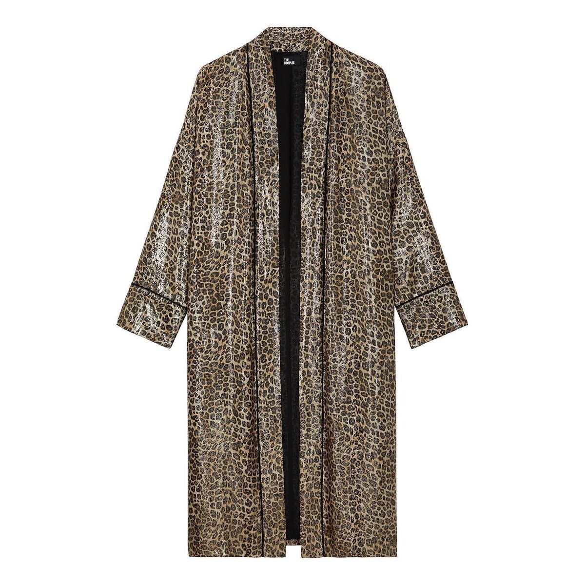 The Kooples Animal Print Silk-Blend Kimono, Brown Thomas, €195
