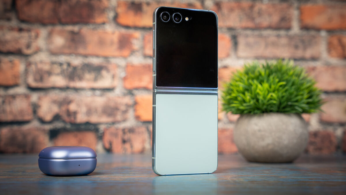 The Samsung Galaxy Z Flip5 has a dual-rear camera system with minor improvements. Picture: Noel Campion.