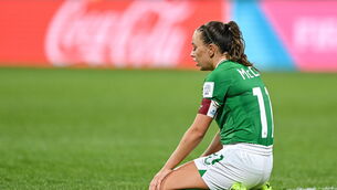 <p>Katie McCabe’s opener had fans yearning for a knockout clash against England, but two Canadian goals either side of half-time descended them to the canvas. Picture: Stephen McCarthy/Sportsfile</p>