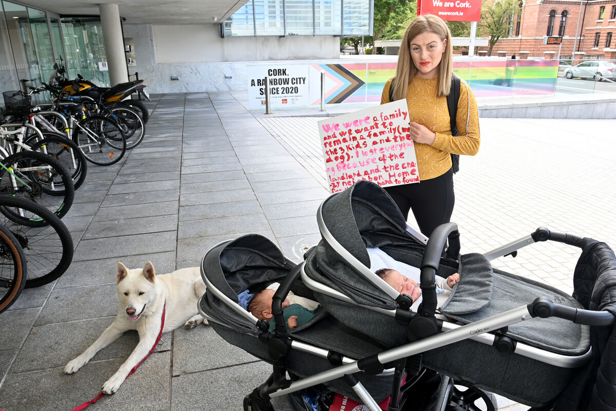  Alina Marinescu says emergency accommodation is unsafe and unsuitable for her babies, who were born in April, and her son, 8. Picture: Dan Linehan