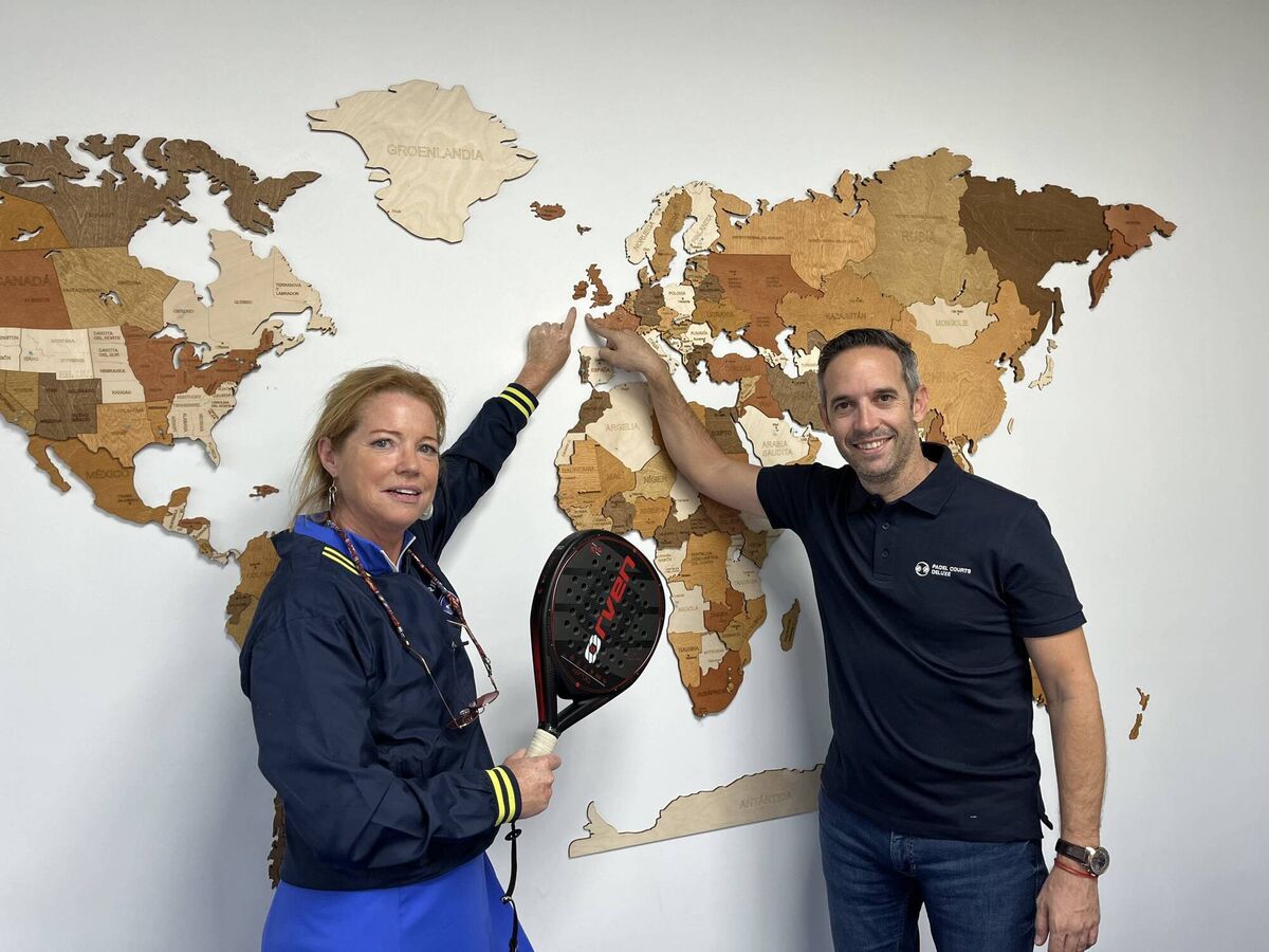 CEO of PCI Yvonne Dolan with business partner Fernando Canovas of Padel Deluxe