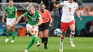 <p>REGRETS: Denise O'Sullivan of Republic of Ireland in action against Canada during the World Cup Group B match at Perth Rectangular Stadium. Pic: Mick O'Shea/Sportsfile</p>