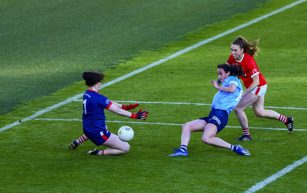 IN ACTION: Dublin's Hannah Tyrell scores past Martina O'Brien of Cork