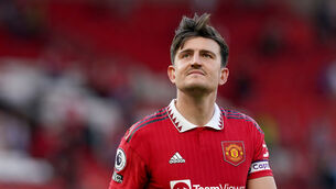 <p>Harry Maguire has lost the Manchester United captaincy. Pic: Martin Rickett/PA</p>