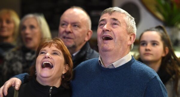 Breda Martin and Der Edwards, Lehenaghmore, Cork enjoying the screening of the final episode of The Young Offenders TV series at The English Market Cork on Saturday 10th March 2018. Pic: Larry Cummins