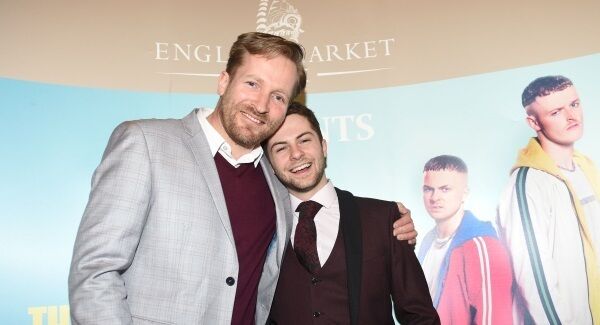 Director, writer and producer Peter Foott with co-lead actor Alex Murphy (Conor) attending the screening of the final episode of The Young Offenders.