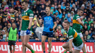 <p>BLUE'S CLUES: Dublin’s Paul Mannion celebrates scoring a point. Picture: INPHO/Morgan Treacy</p>