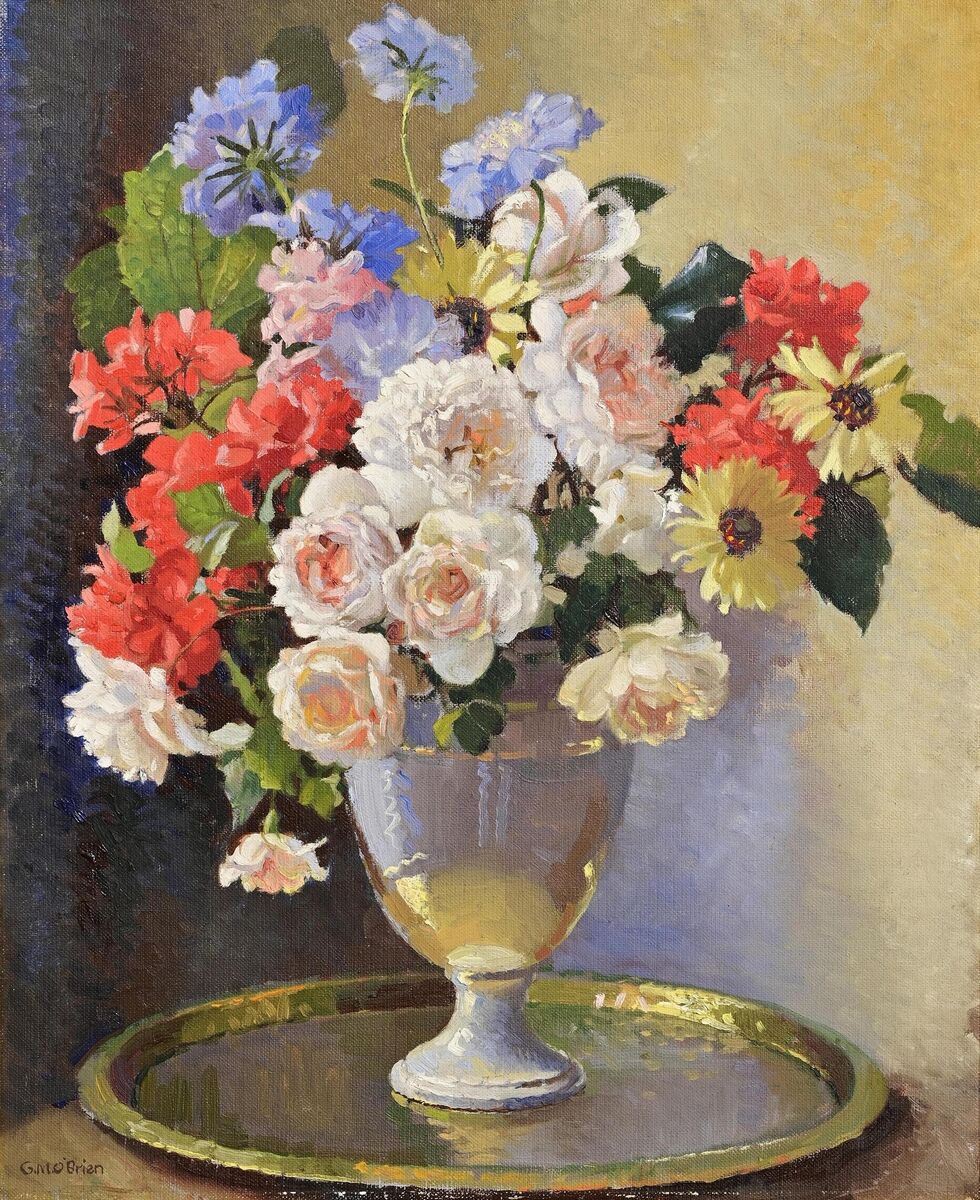 Vase of Flowers by Geraldine O'Brien at Morgan O'Driscoll's online sale. Vase of Flowers by Geraldine O'Brien at Morgan O'Driscoll's online sale.