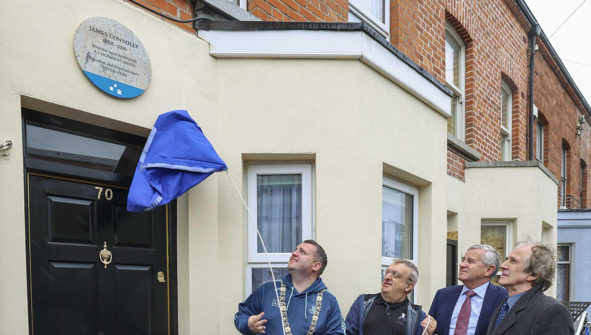 Plaque unveiled at James Connolly’s former home in east Dublin