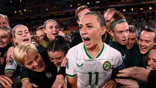 <p>31 July 2023; Katie McCabe of Republic of Ireland after the FIFA Women's World Cup 2023 Group B match between Republic of Ireland and Nigeria at Brisbane Stadium in Brisbane, Australia. Photo by Stephen McCarthy/Sportsfile</p>