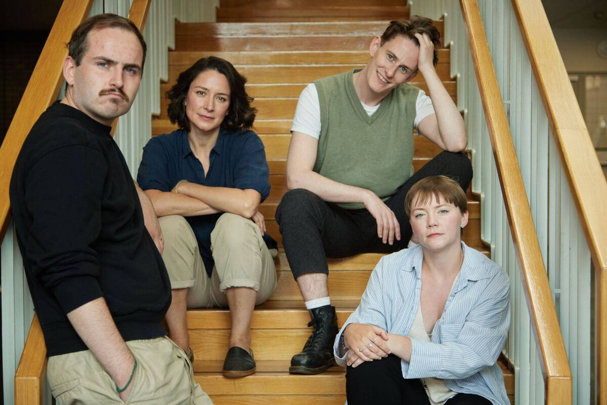 Lórcan Strain (back right) with the other cast members of The Glass Menagerie, at the Everyman. 