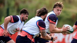 <p>HOPEFUL: Cian Prendergast during an Ireland training session. Pic: INPHO/Dan Sheridan</p>