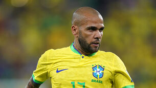 Brazil’s Dani Alves during the World Cup (Mike Egerton/PA)