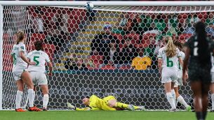<p>SPECTACULAR SAVE: Ireland’s Courtney Brosnan dives full length to brilliantly turn a header from Nigeria’s Uchenna Kanu onto the crossbar in yesterday’s World Cup clash. Pic: INPHO/Ryan Byrne</p>