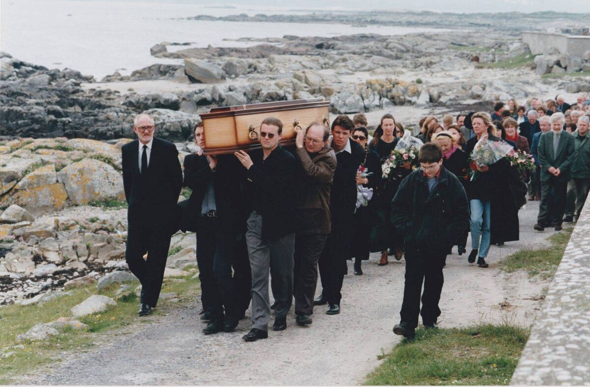 The funeral of Noël Browne in Co Galway in 1997. 