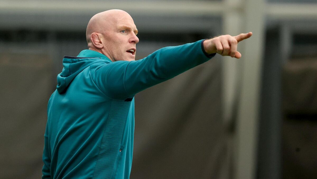 POINTING THE WAY: Paul O'Connell during a training session.