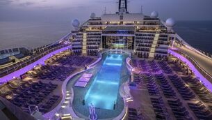 <p>La Plage Pool, aboard the MSC World Europa</p>