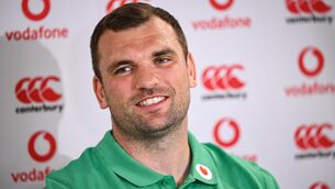 <p>ALL SMILES: Tadhg Beirne during an Ireland rugby press conference at the IRFU High Performance Centre in Dublin. Photo by Ramsey Cardy/Sportsfile</p>