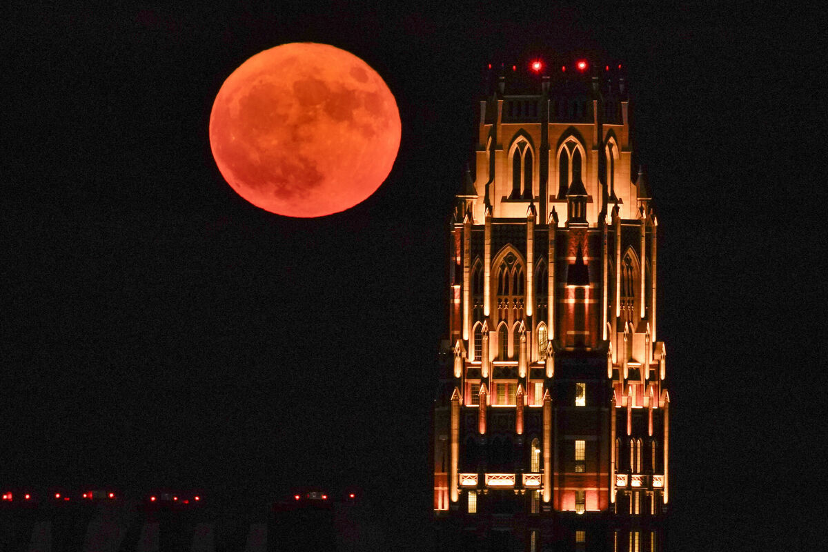 A supermoon rises over the West End Tower at Vanderbilt University in Nashville, Tennessee, USA on Tuesday. Photo: AP/George Walker IV A supermoon rises over the West End Tower at Vanderbilt University in Nashville, Tennessee, USA on Tuesday. Photo: AP/George Walker IV