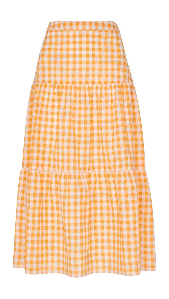 ‘Lily’ tiered gingham skirt, Whistles, was €115; now €75 ‘Lily’ tiered gingham skirt, Whistles, was €115; now €75