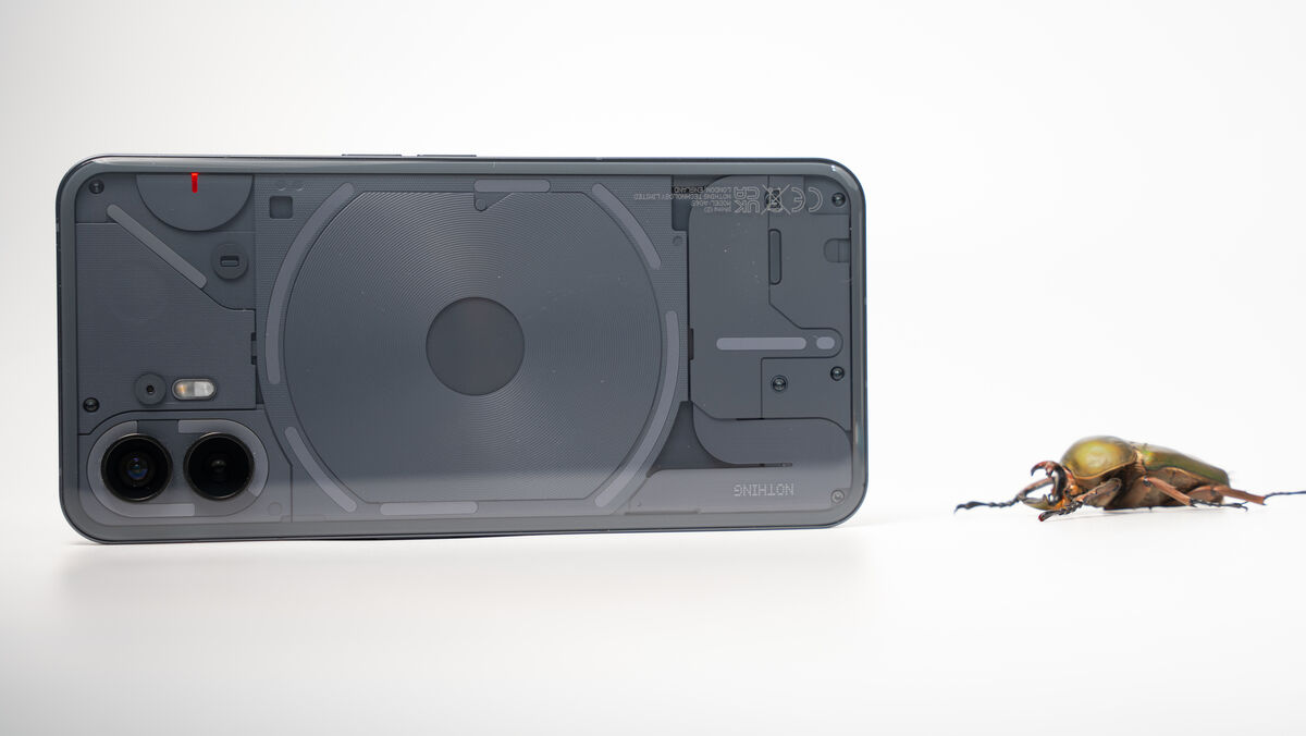 Nothing Phone 2 has two 50MP rear cameras. Picture: Noel Campion.